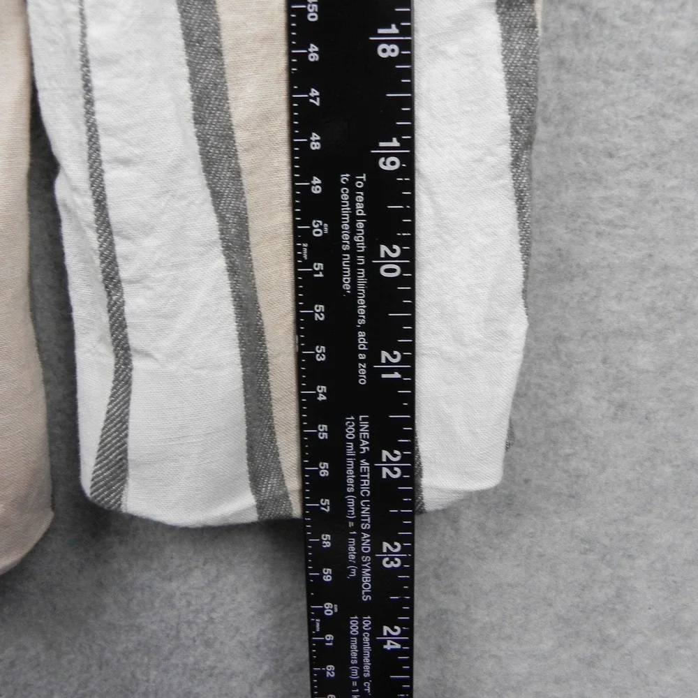 Banana Republic Blazer Womens 12P Petite Long And Lean Linen Blend Suit Jacket